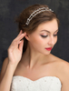 Feine Strass Tiara in Silbern