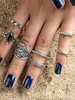 Feiner Ring Ring im altmodischen Stil Metall für Kreuzfahrt 7 Stk Set
