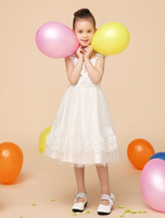 Festkleid für Mädchen in Elfenbeinfarbe