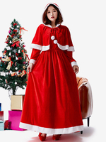 Figurbetontes weihnachtliches rotes Kleid aus zweifarbigem Polyester für Weihnachtsfeiertage