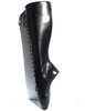 Flache Ballettstiefel aus PU mit Schnüren in Schwarz