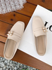 Flache Pantoletten Square Toe Slippers Damenschuhe