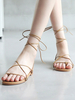 Flache Sandalen für Damen Chic Flaches PU-Leder