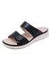 Flache Sandalen für Frau Flache Leder Chic