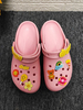 Flache Sandalen für Frauen ausgeschnitten Wedge Heel Resin Beach Pink Clogs Schuhe