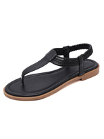Flache Sandalen für Frauen Flache Leder Casual Thong Damen Flats