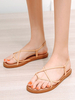 Flache Sandalen für Frauen Flache PU Leder Chic Damen Wohnungen