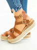 Flache Zehenstegsandalen aus Kunstleder für Damen mit offener Zehenpartie