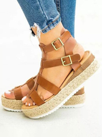 Flache Zehenstegsandalen aus Kunstleder für Damen mit offener Zehenpartie
