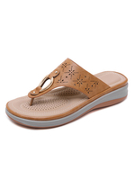 Flip Flops für Damenmode Atmungsaktives PU-Leder