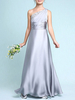 Flower Girl Kleider Splitter One Shoulder Elastic Woven Satin Ärmellose A Line Perlen Kids Party Kleider