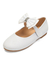Flower Girl Schuhe Elfenbein Pailletten Stoff Bögen Party Schuhe für Kinder