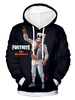 Fortnite Marshmello Cosplay Kostüme Hoodie Schwarz Adult Printed Hooded Sweatshirt