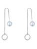 für Damen Hochzeits-Ohrringe Piercing Ohrringe Ohr-Ketten Cubic Zirkonia mit vollbrillantschliff in Weiß für Damen Kupfer in runder Form