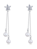 für Erwachsenen Hochzeits-Ohrringe Piercing Ohrringe Tropfen-Ohrringe Cubic Zirkonia mit Navette-Schliff in Silbern für Damen Kupfer Blumen