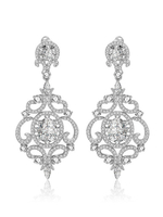 für Erwachsenen Hochzeits-Ohrringe Piercing Ohrringe Tropfen-Ohrringe Cubic Zirkonia mit vollbrillantschliff in Silbern für Damen Kupfer Drops Design