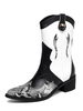 Frau Cowboystiefel Mitte Kalb Rindsleder Snake Print 2 "Chunky Heel Stiefel