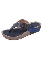 Frau Flip Flops Freizeit Rutschfestes PU-Leder