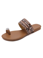 Frau Flip Flops Schönes rutschfestes PU-Leder