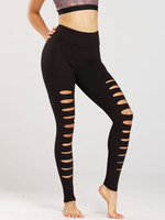 Frau Gamaschen Shaping Polyester Ausschnitt Yoga Pants