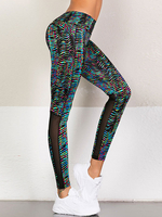 Frau Gamaschen Soft Polyester Zwei-Ton Yoga Pants