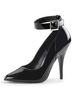 Frau High Heels Slip-On Spitze Zehen Stiletto Heel Pailletten Sexy Vintage Knöchelriemen Pumps