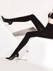 Frau schwarze Leggings stilvolle Samt dünne sexy Legging