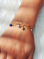 Frauen Armband Blond Metall Geometrische Sterne Legierung Armbänder