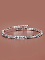 Frauen Armband Legierung Weiß Strass Armbänder