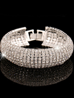 Frauen Armband Uhr Strass Perlen Alu Luxuriöse Ball Armband
