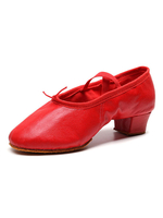 Frauen Ballett Tanzschuhe Red Closed Toe Tanzschuhe