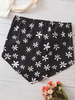 Frauen Bandana Tube TopBlack Printed Offene Schulter Trägerlos Ärmellose Sexy Crop Tops