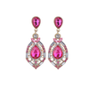 Frauen baumeln Ohrringe Edelstein Jeweled Strass Perlen Ovale Form Vintage baumeln Ohrringe