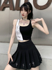 Frauen Black Gothic Tanks Gothic Baumwolle Retro Top