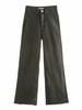 Frauen Black Jeans Mom Jeans Baumwolle Raised Waist Hose Gerade Cowboyhose