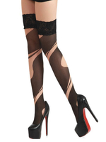 Frauen Black Thigh High Socks
