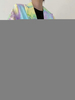Frauen Blazer Tie Dye Turndown Kragen Langarm Knöpfe Casual Blazer