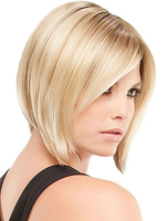 Frauen-blonde Perücken-Seitentrennungs-kurze gerade Menschenhaar-Perücke