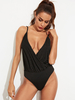 Frauen Bodysuit schwarz ärmellosen Riemen Hals Backless Sexy Polyester Top