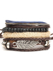 Frauen Boho Armband Ethnische Stil Multi Layer Blatt Perlen Chic Brown Wrap Armband