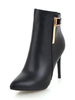 Frauen Booties Pointed Toe 3;7 "Pfennigabsatz Stiefeletten