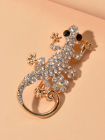 Frauen Brosche Metall Tier Gelee Gold Broschen