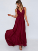 Frauen Burgund Maxikleider Ärmelloses Polyester Sexy Bodycon Langes Kleid