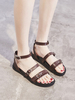 Frauen Chic Gladiator Coffee Brown Sandalen