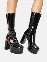 Frauen Chunky Ferse Mid Calf Stiefel in Stiefeln