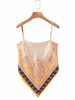 Frauen Crop Top Riemchen ärmellos bedruckte Bandana Tube Top