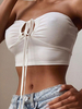 Frauen Crop Top Trägerlose Sexy Ärmellose Bandeau Tops