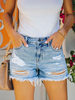 Frauen Denim Shorts Casual High Rise Taille Cowboy Gerade Hosen