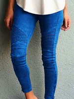 Frauen dünne Hosen mit Taschen natürliche Taille Leggings