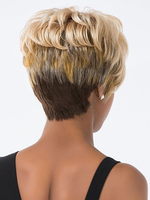 Frauen Echthaar Perücken Beige Mischhaar Tousled Casual Kurze Echthaar Perücken